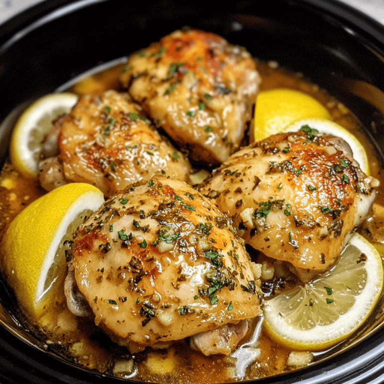 Crock Pot Lemon Garlic Butter Chicken Thighs – herfeast.com
